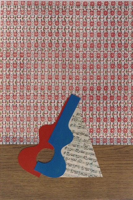 Composizione musicale, 1971, collage su cartone con tecnica mista, cm 70 x 50